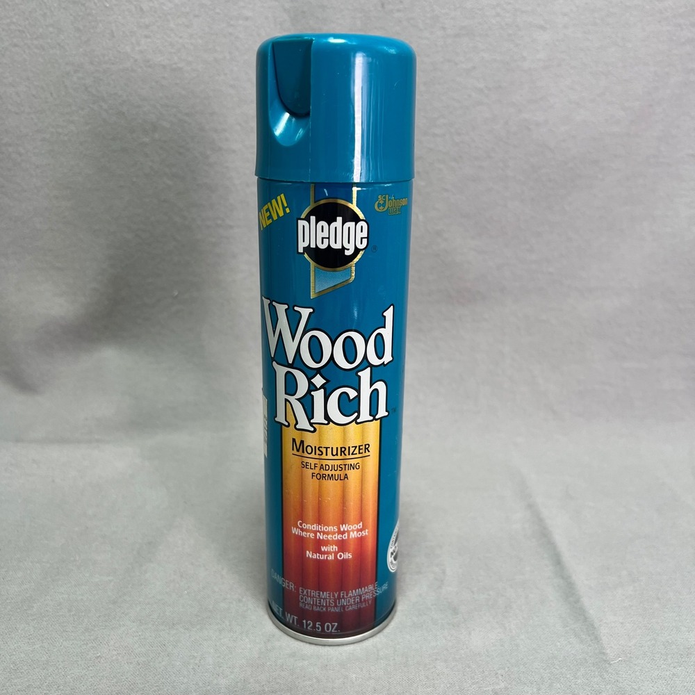 Pledge Wood Rich Moisturizer Aerosol‎ Spray 1991 Vintage NOS Rare HTF 12.5oz